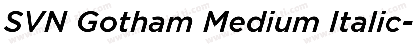 SVN Gotham Medium Italic字体转换